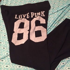 Black  PINK flare leg sweatpants